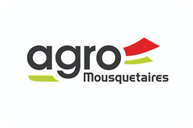 Logo agro Mousquetaire, client des experts hm Tech, systèmes de collage Hotmelt en Normandie, le Grand Ouest et toute la France