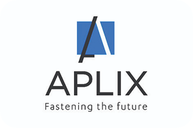 Logo Aplix, client des experts hm Tech, systèmes de collage Hotmelt en Normandie, le Grand Ouest et toute la France
