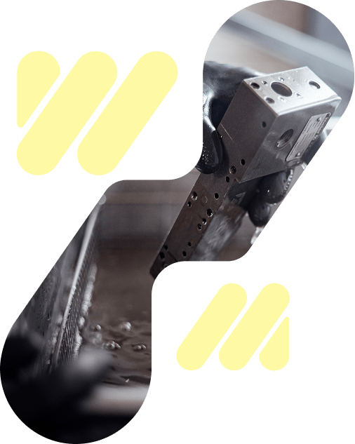 Logo Hm tech et photo en trame pour représenter le service d'harmonisation des parcs de sysytèmes de collage hotmelt pour les indutriels français et du Grand ouest de la France